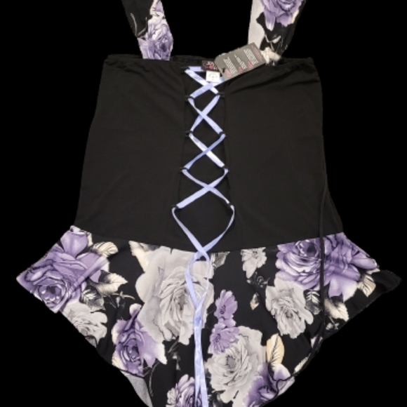 Dare to Wear XL 12 14 Flirty Top in Lavendar Rose Tag Size 1X - Picture 8 of 11